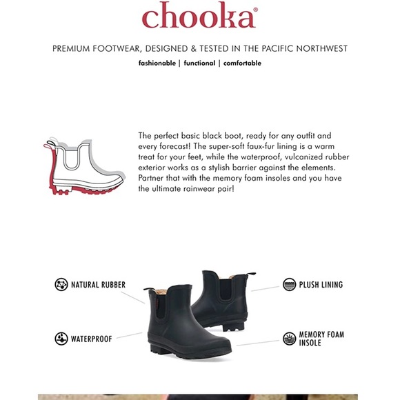 Chooka delridge Chelsea fur lined boot - Picture 2 of 2